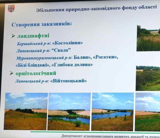 В Винницкой области появится национальный парк "Центральное Подолье" на четыре района